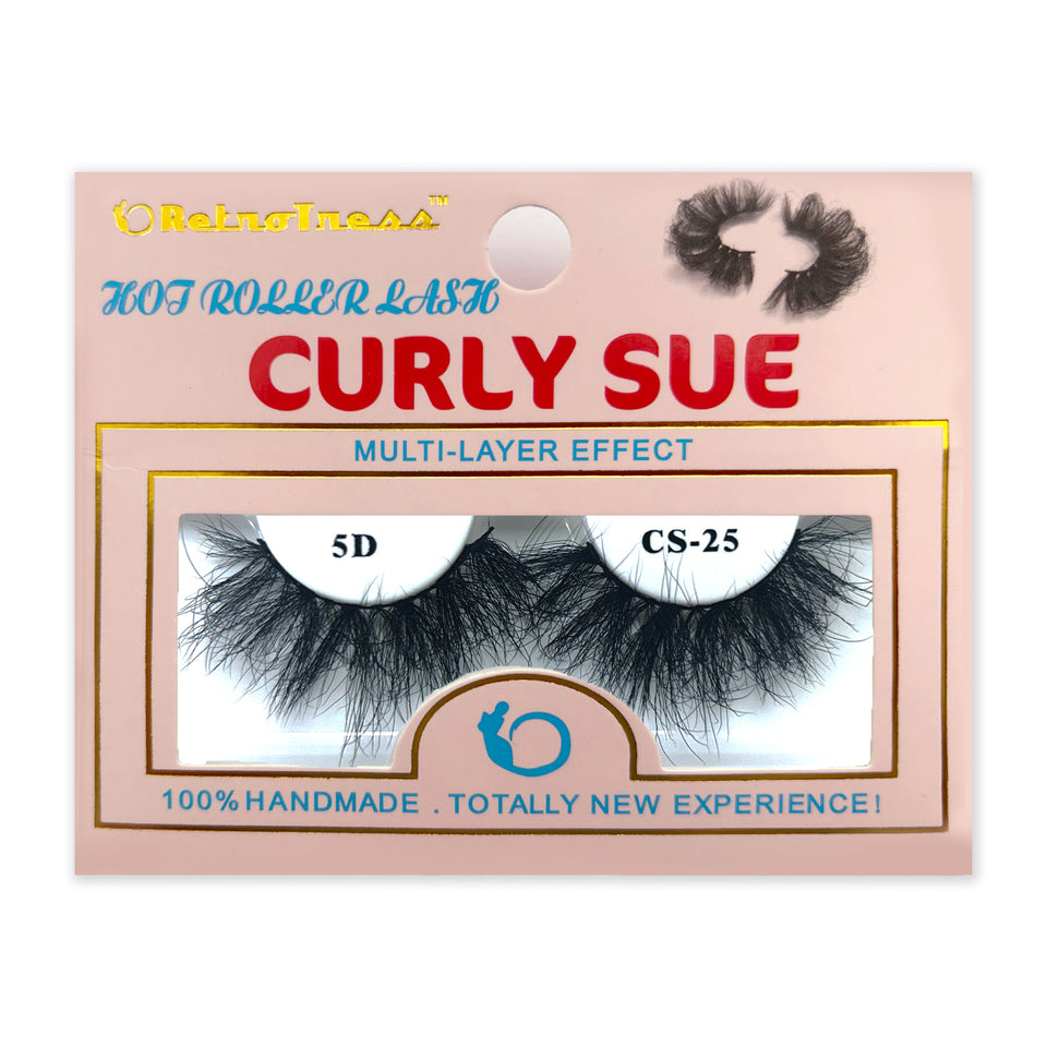 RetroTress Curly Sue Hot  Roller Eyelashes HAND MADE  Bulk Variety Mixed Dramatic Long Soft Fluffy Wispy Bold Big False Eyelashes Makeup