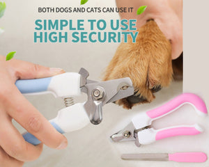Pets Dog and Cat Nail Clippers - Nail File for Small Medium Large Pets - with Safety Guard to Avoid Over Cutting Toenail