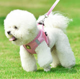 Dog Cat Harness and Leash Set No-Pull Breathable Soft Mesh Puppy Vest Harness Reflective Adjustable Pet Harnesses for Dogs and Cats