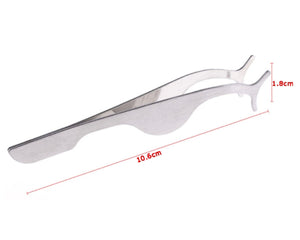 Eyelashes Tweezers Professional Eyelash Extension False Eyelash Applicator Tool Remover Clip Stainless Steel