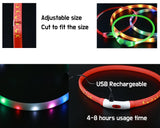 LED Dog Collar, USB Rechargeable ,for Night Safety