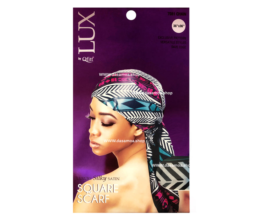 LUX by Qfitt  LUXURY SILKY SATIN SQUARE SCARF 36"x36" #7081