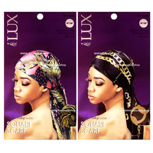 LUX by Qfitt  LUXURY SILKY SATIN SQUARE SCARF 36"x36" #7081