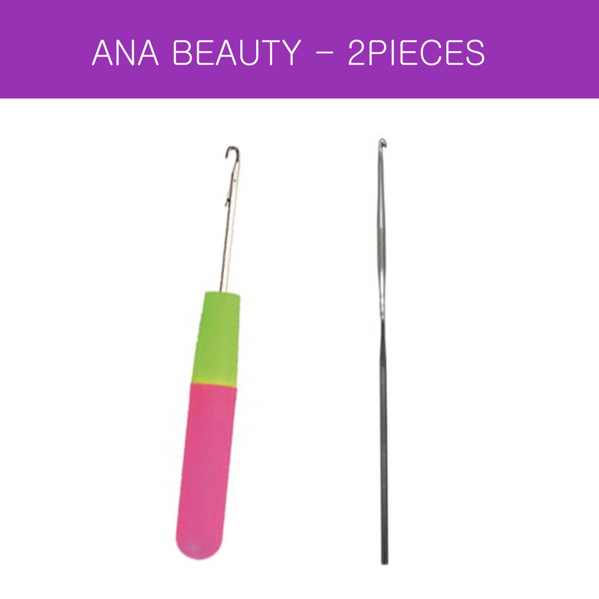 ANA BEAUTY - Latch Hook Skill Crochet Needle Set 2PIECES