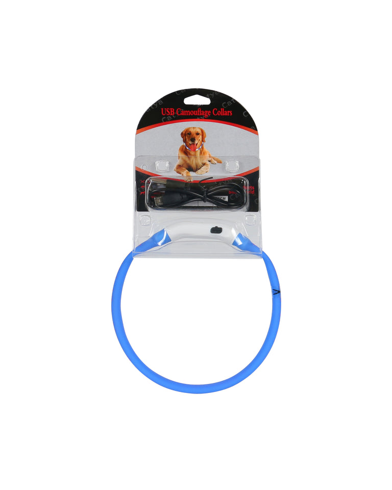 LED Dog Collar, USB Rechargeable ,for Night Safety