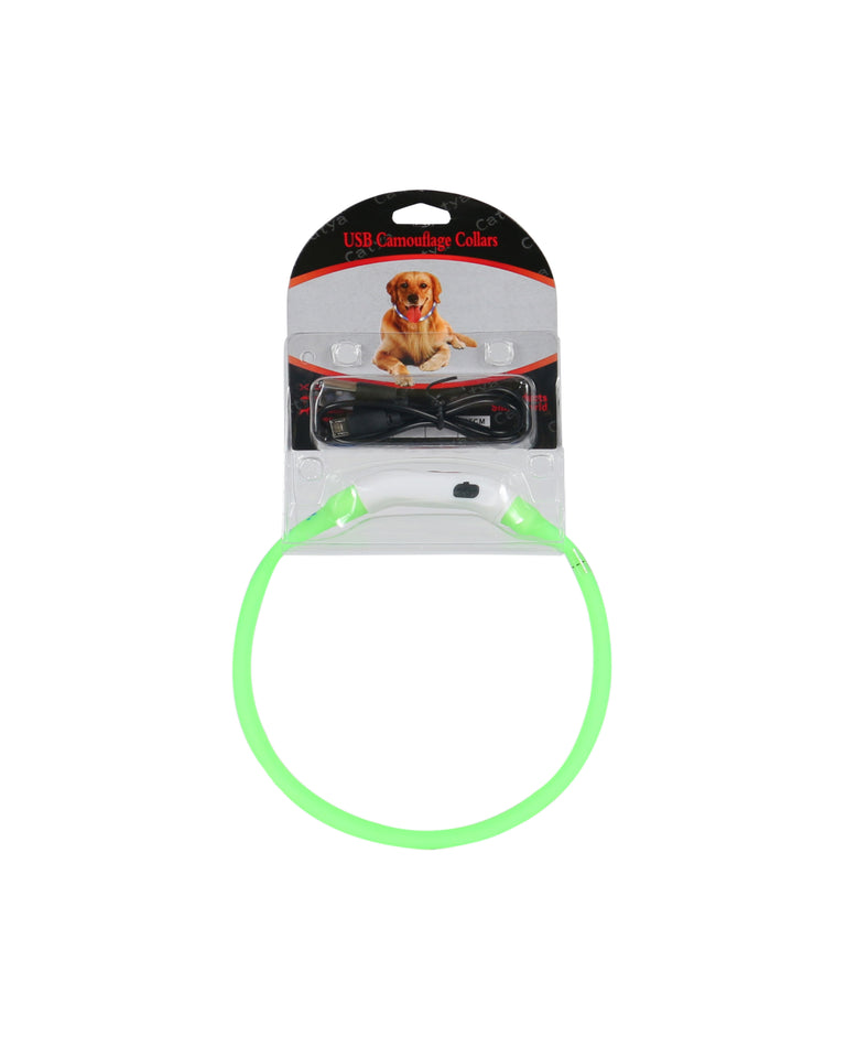 LED Dog Collar, USB Rechargeable ,for Night Safety