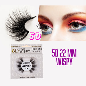 RetroTress 5D 22mm Wispy High-End Lashes Mink Eyelashes HAND MADE  Bulk Variety Mixed Dramatic Long Soft Fluffy Wispy Bold Big False Eyelashes Makeup