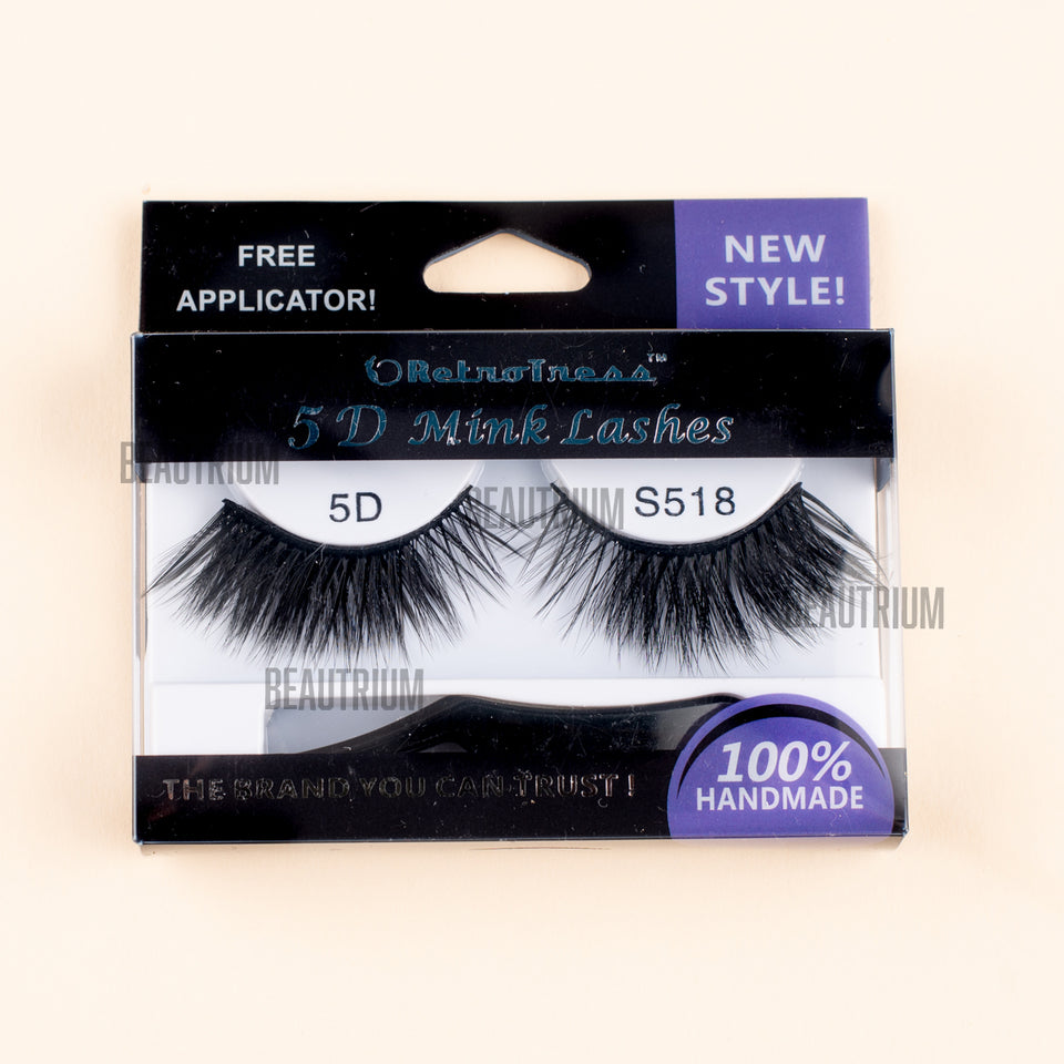 RetroTress 5D Mink Eyelashes Bulk Variety Mixed Dramatic Long Soft Fluffy Wispy Bold Big False Eyelashes Makeup