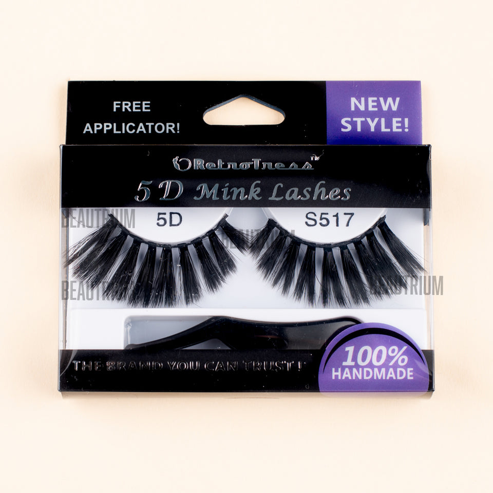 RetroTress 5D Mink Eyelashes Bulk Variety Mixed Dramatic Long Soft Fluffy Wispy Bold Big False Eyelashes Makeup