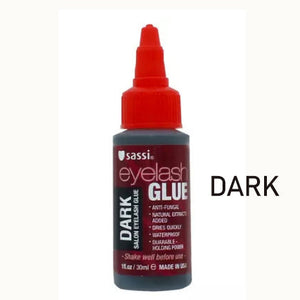 Sassi Eyelash Glue DARK or CLEAR False Eyelashes Waterproof Anti Fungal 1oz