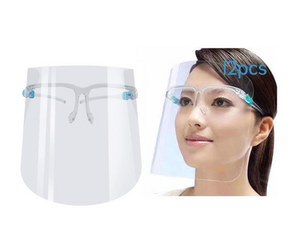 12PCS Face Shields Set with Replaceable Anti Fog Shields Glasses for Man and Women to Protect Eyes and Face School