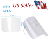 12PCS Face Shields Set with Replaceable Anti Fog Shields Glasses for Man and Women to Protect Eyes and Face School