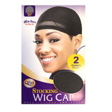 12PACK -Qfitt Stocking Wig Caps Stretch  Wide Band No Slip Off